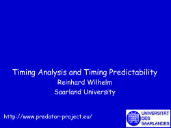 Timing Analysis and Timing Predictability