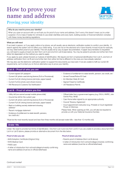 Proving your identity - Skipton Building Society