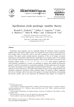 Apollonian circle packings: number theory