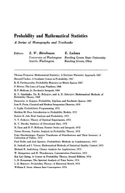 Probability and Mathematical Statistics