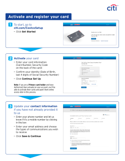 Activate and register your card