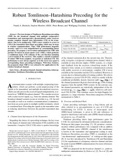Robust Tomlinson&ndash;Harashima Precoding for the
