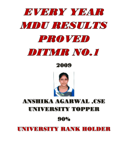 EVERY YEAR MDU RESULTS PROVED DITMR NO.1