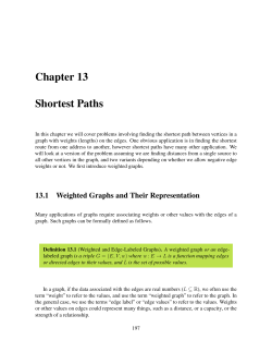 Chapter 13 Shortest Paths