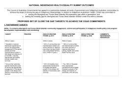 national indigenous health equality summit outcomes proposed set