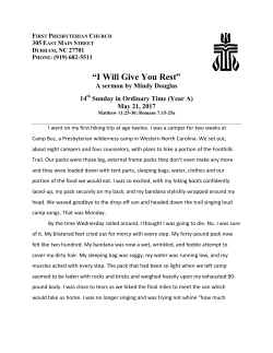 I Will Give You Rest - First Presbyterian Church