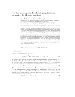 Residual periodograms for choosing regularization parameters for ill