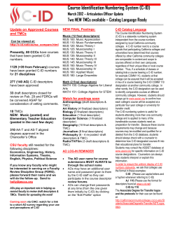 March 2012 - Articulation Officer Update - C