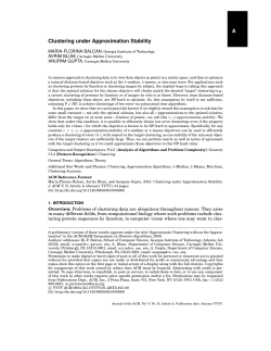 A Clustering under Approximation Stability