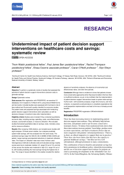 Undetermined impact of patient decision support