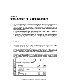 Fundamentals of Capital Budgeting