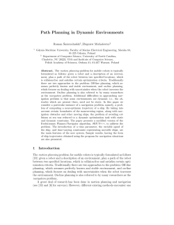 Path Planning in Dynamic Environments