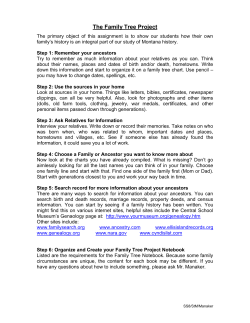 The Family Tree Project