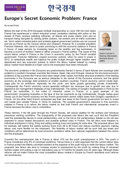 Europe`s Secret Economic Problem: France