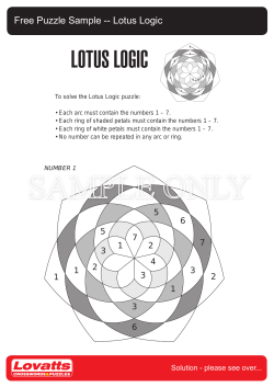 lotus logic - Lovatts Crossword Puzzles