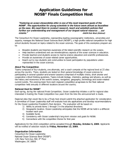 NOSB   Proposal Outline for 2005 Final Competition