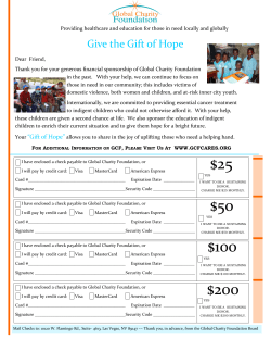 25 $50 $100 $200 - Global Charity Foundation