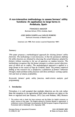 A non-interactive methodology to assess farmers` utility functions: An