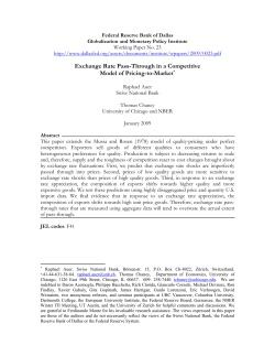 Exchange Rate Pass-Through in a Competitive Model of Pricing