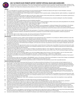 2017 ultimate elvis tribute artist contest official rules and guidelines