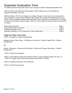 Expected Graduation Term.indd - Registrar