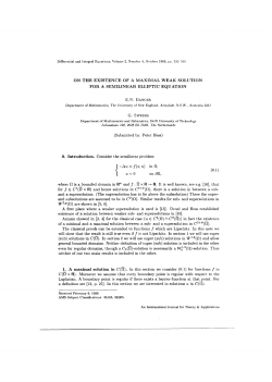 On the existence of a maximal weak solution for a semilinear elliptic
