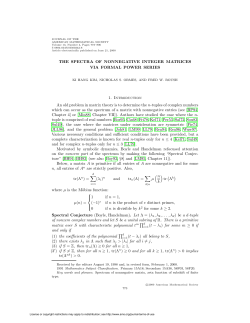 the spectra of nonnegative integer matrices