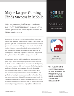 Major League Gaming Finds Success in Mobile
