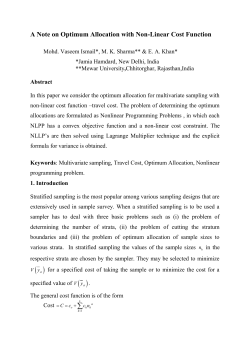 A Note on Optimum Allocation with Non