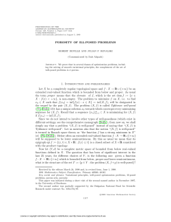 POROSITY OF ILL-POSED PROBLEMS 1. Introduction and
