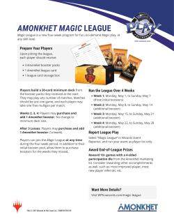 Amonkhet Magic League Instructions