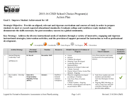 2015-16 CISD School Choice