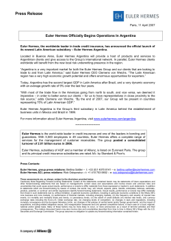 Euler Hermes Officially Begins Operations In Argentina