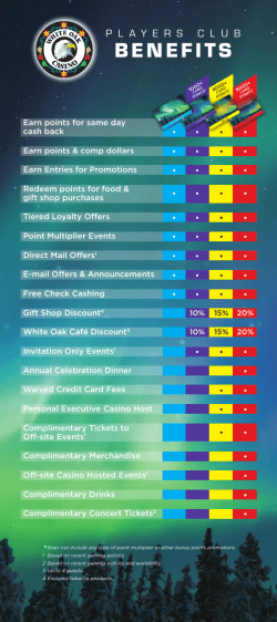 PLAYERS CLUB BENEFITS