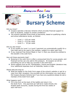 16-19 Bursary Scheme