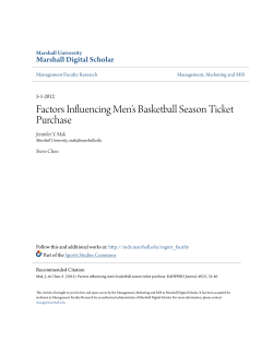 Factors Influencing Men`s Basketball Season Ticket Purchase