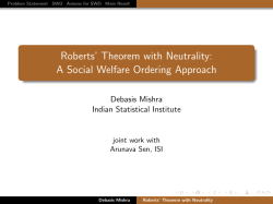 Roberts` Theorem with Neutrality: A Social Welfare Ordering Approach