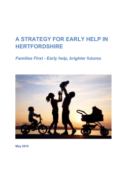 a strategy for early help in hertfordshire