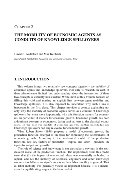 the mobility of economic agents as conduits of knowledge spillovers