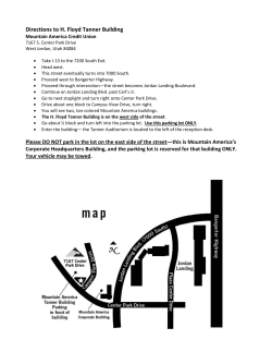Directions to H. Floyd Tanner Building