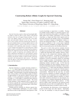 Constructing Robust Affinity Graphs for Spectral Clustering