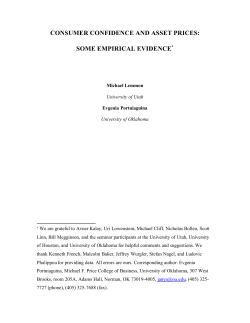 consumer confidence and asset prices: some empirical evidence