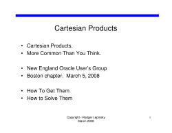 Cartesian Products