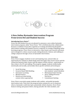 A New Online Bystander Intervention Program From Green Dot and