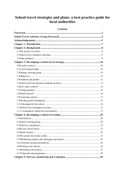 School travel strategies and plans: a best practice guide for local