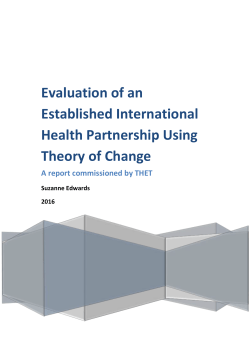 Evaluation of an Established International Health Partnership Using