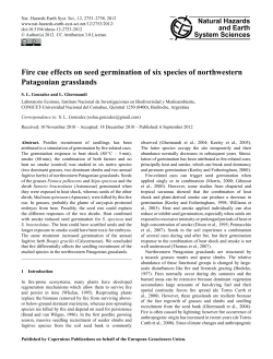 Fire cue effects on seed germination of six species of northwestern