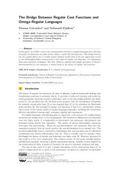 The Bridge Between Regular Cost Functions and Omega