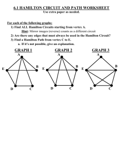 HAMILTON CIRCUIT AND PATH WORKSHEET