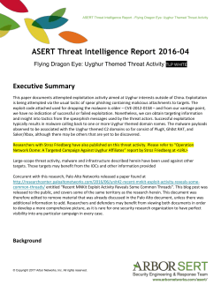 ASERT Threat Intelligence